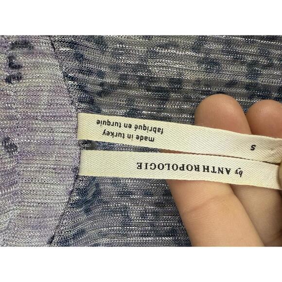 by Anthropologie Purple Shimmer Metallic Tank Top - Size - Small - Picture 4 of 5